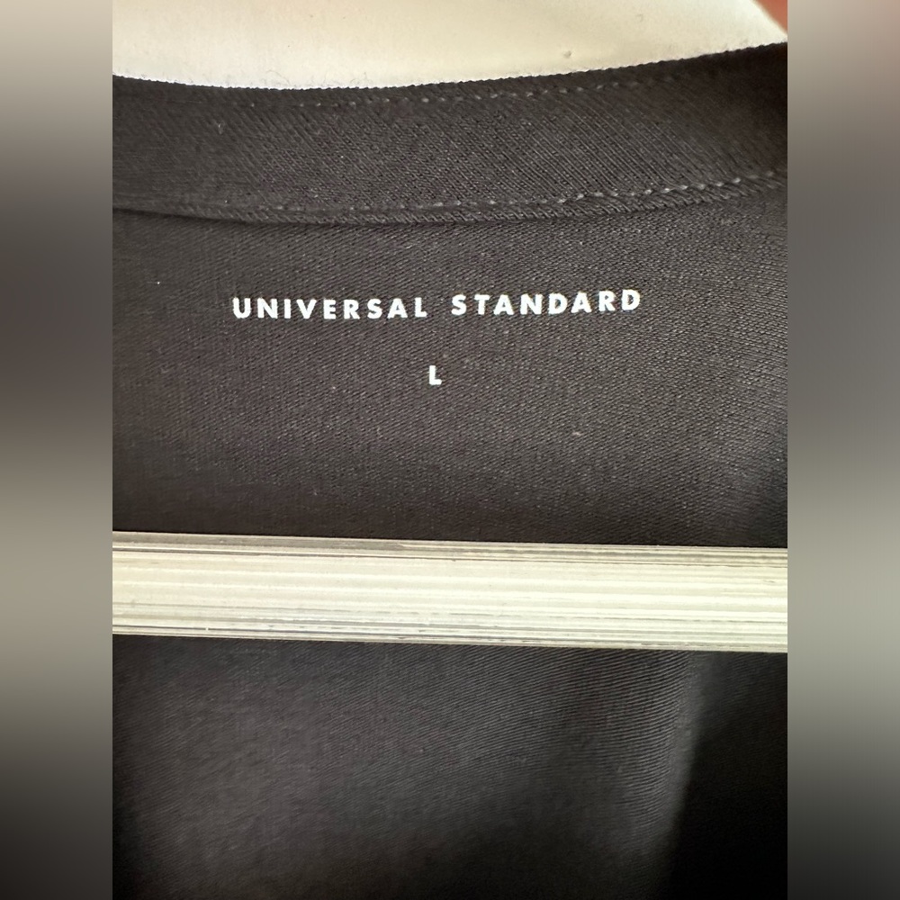 UNIVERSAL STANDARD - Hallie Short Sleeve T-Shirt Dress - Black - L (22-24 / 3X) - Picture 8 of 9